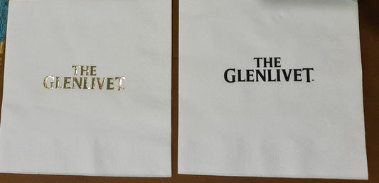 Gold foiled personalised serviettes