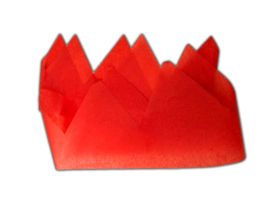 Christmas tissue-paper crowns for kids