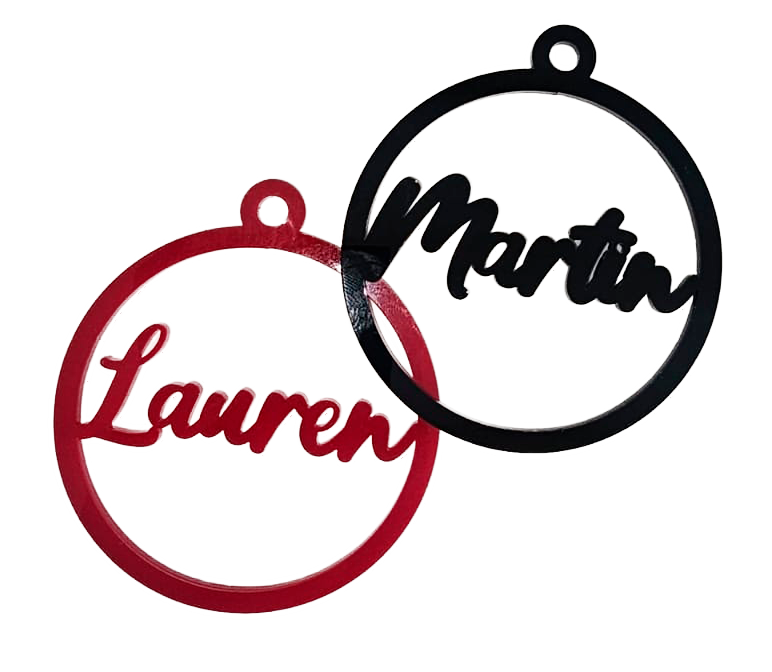 Personalised Christmas bauble disk