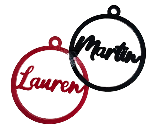 Personalised Christmas bauble disk