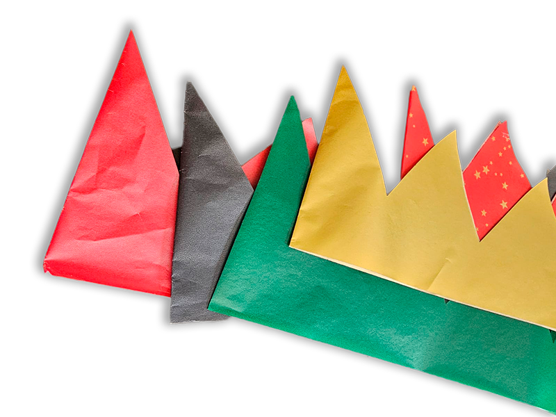 Tissue paper Christmas crown