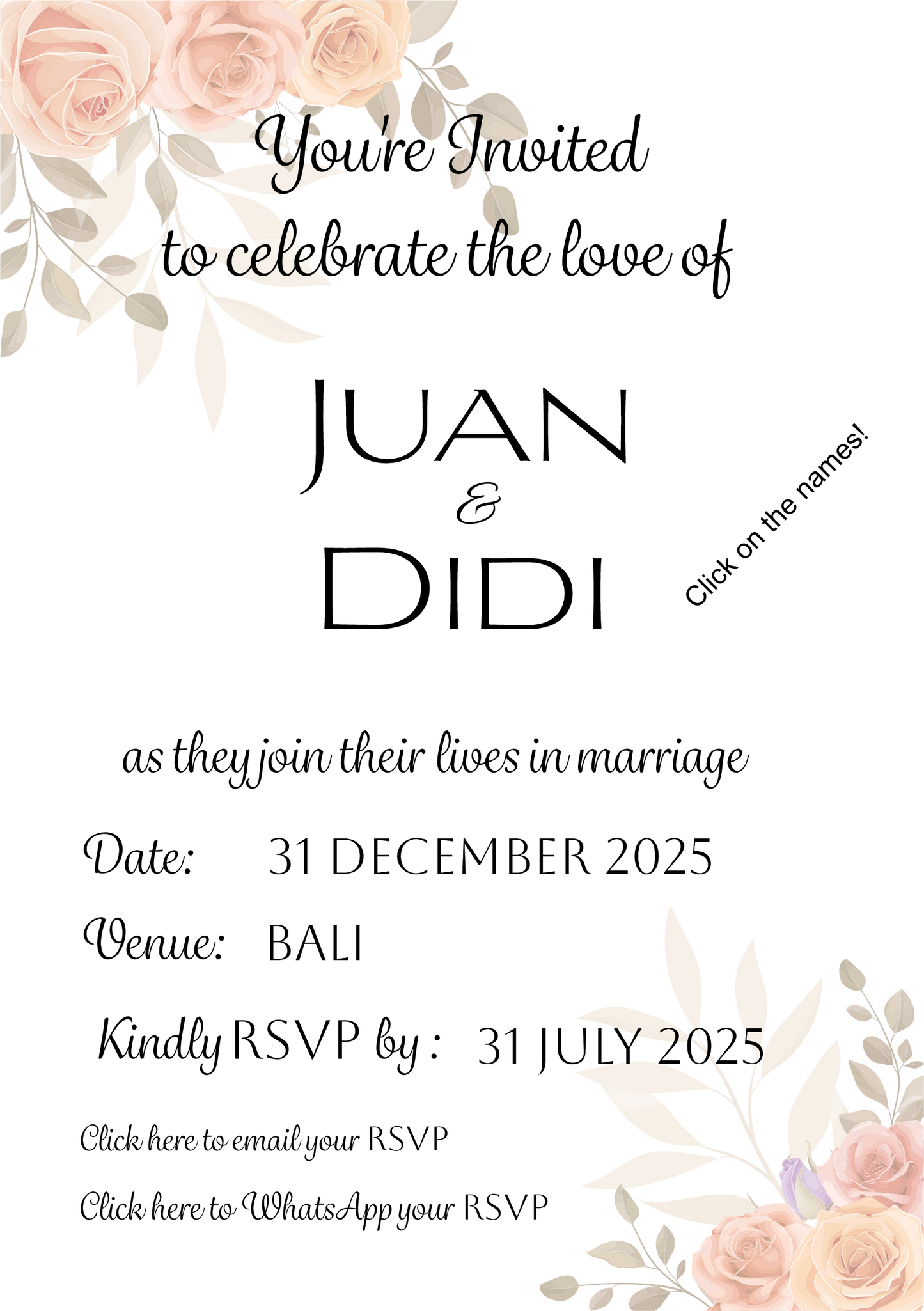 Digital invitation with your video