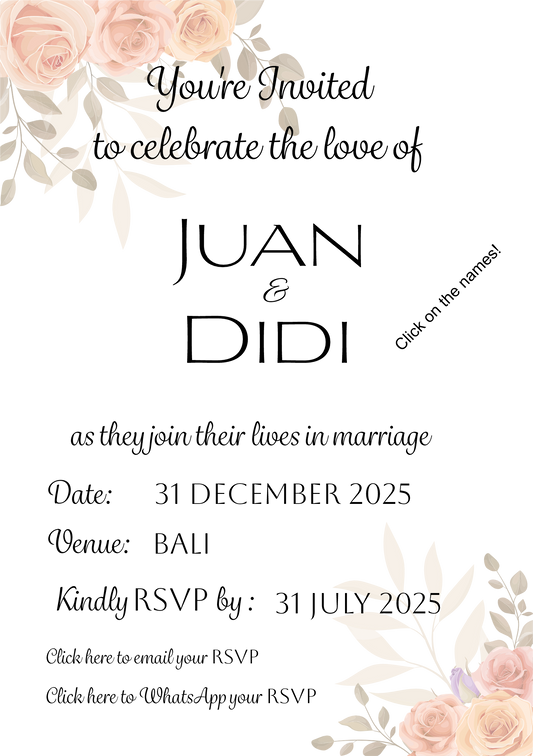 Digital invitation with your video