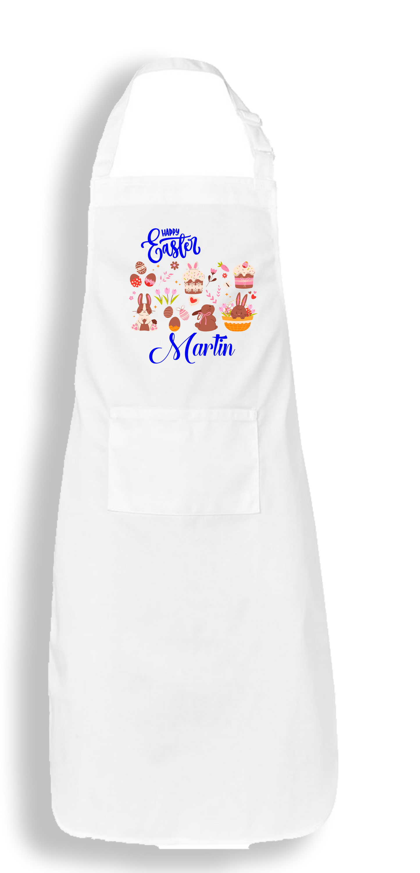 Personalised kiddies Easter apron - bunnies and cupcakes