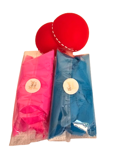 Gender reveal cricket ball. Fill once you know the gender.