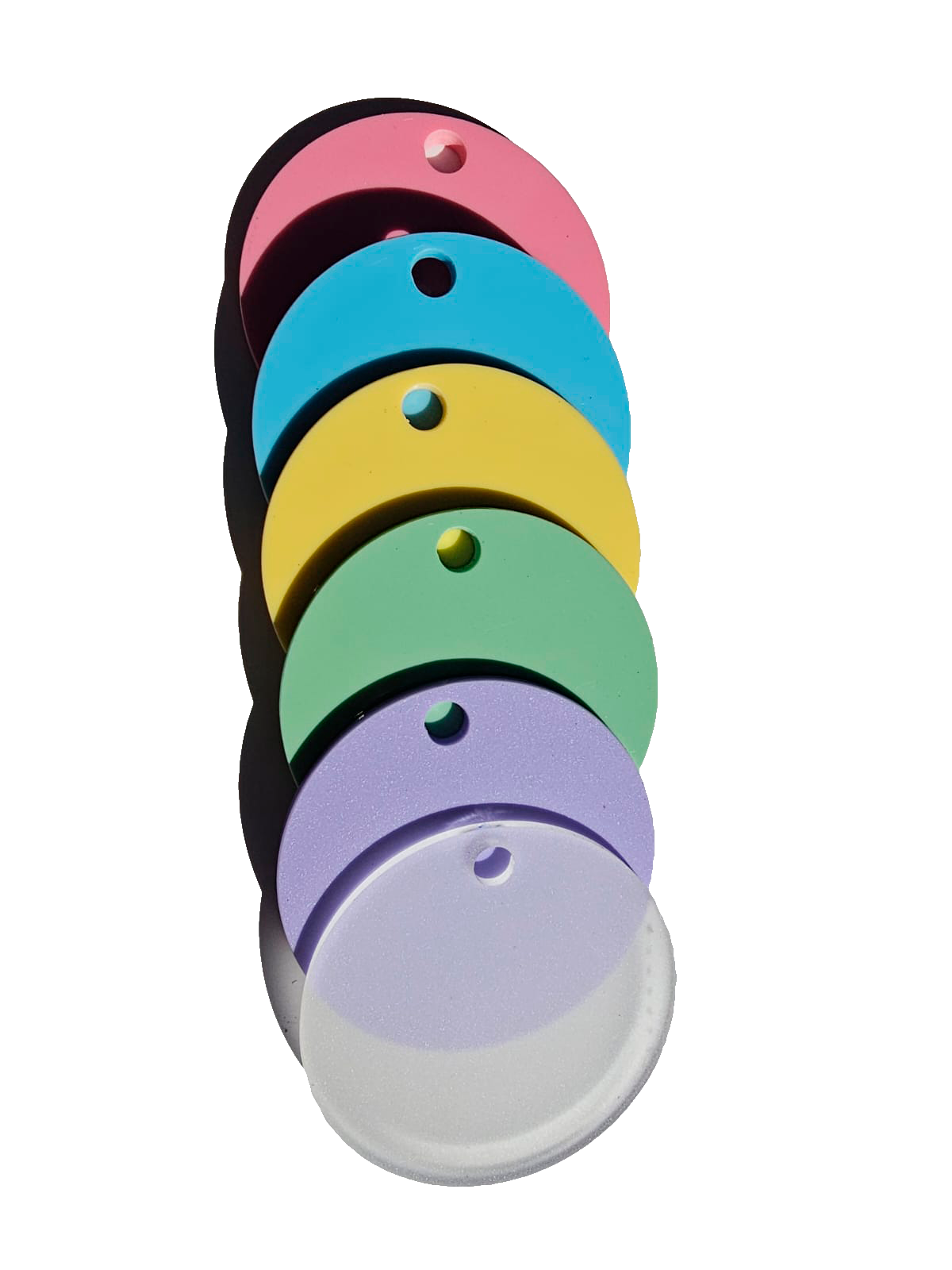 Pastel keyring blanks. 5cm