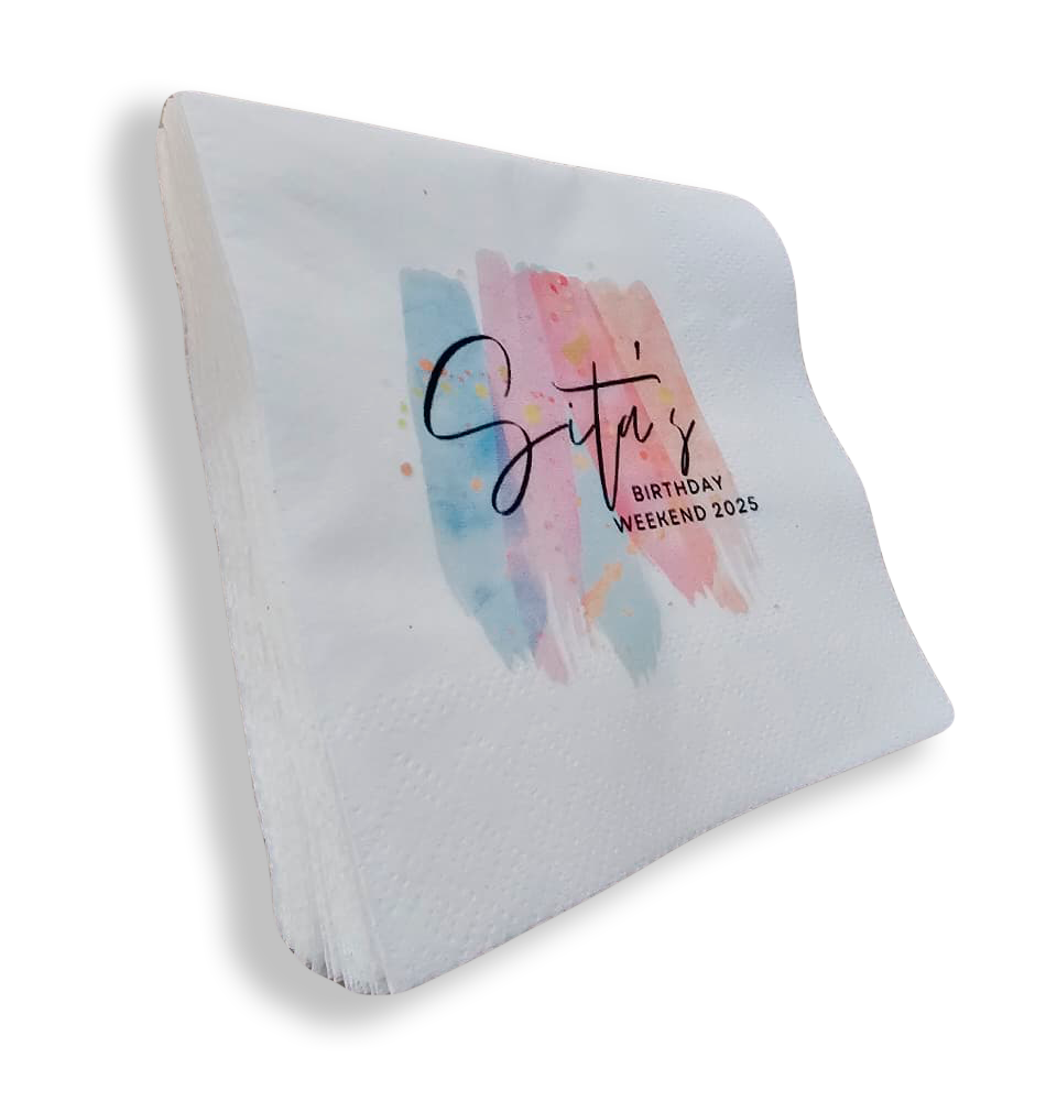 Cocktail napkins. Full colour print