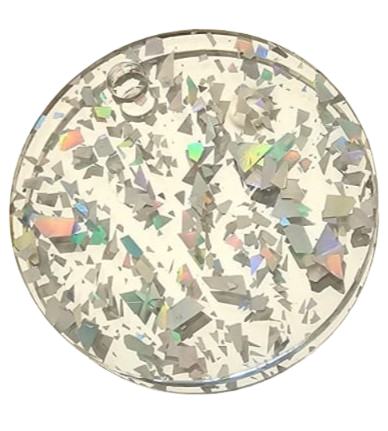 Keyrings/Tags.  Acrylic. Unpersonalised.  Blanks