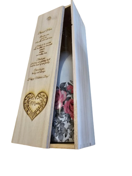 Personalised wine box for Mother's Day