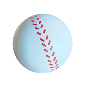 Gender reveal baseball. White with red lines