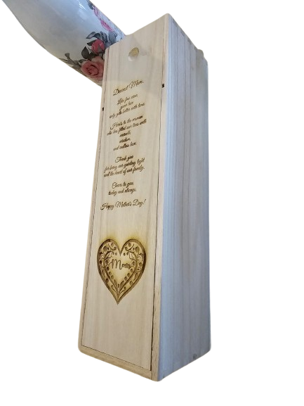 Personalised wine box for Mother's Day
