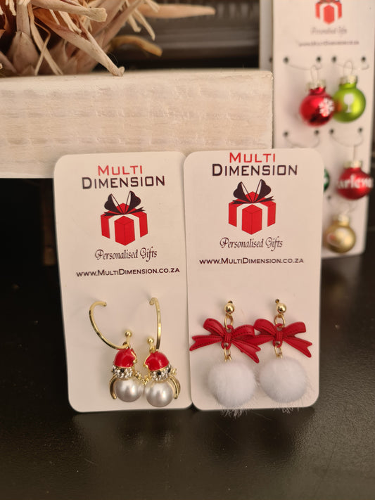 Christmas earrings.