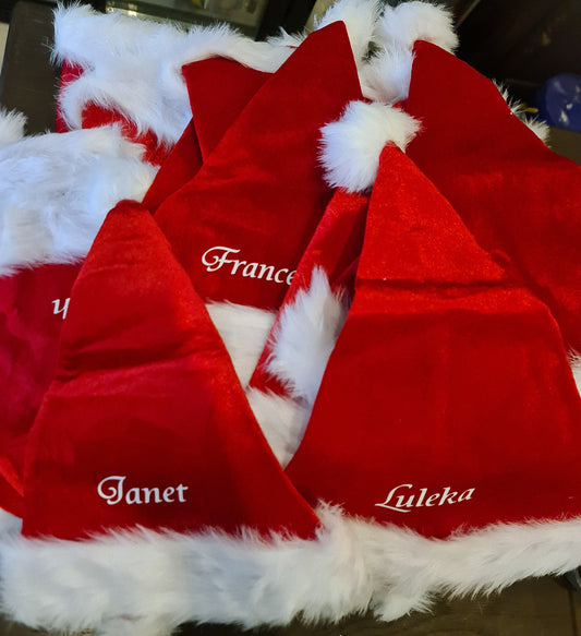 Luxury personalised Christmas hat
