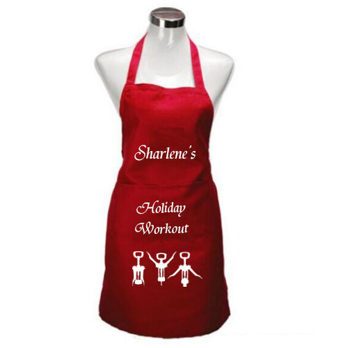 Wine Bottle opener Apron - Holiday Workout
