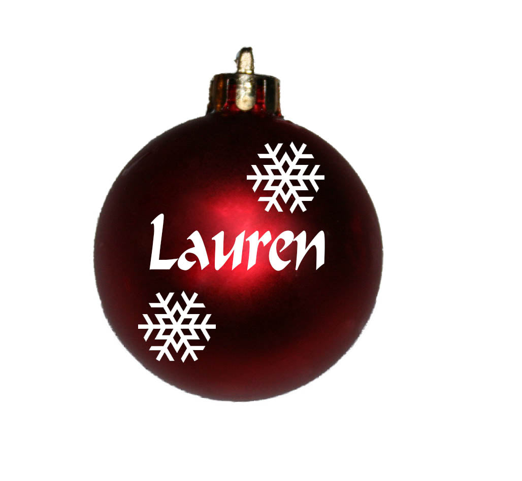 Snowflake designs for baubles, crackers etc.