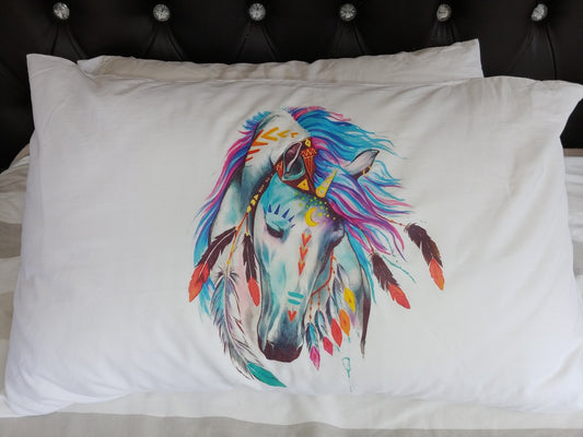 Horse pillowcase - full colour