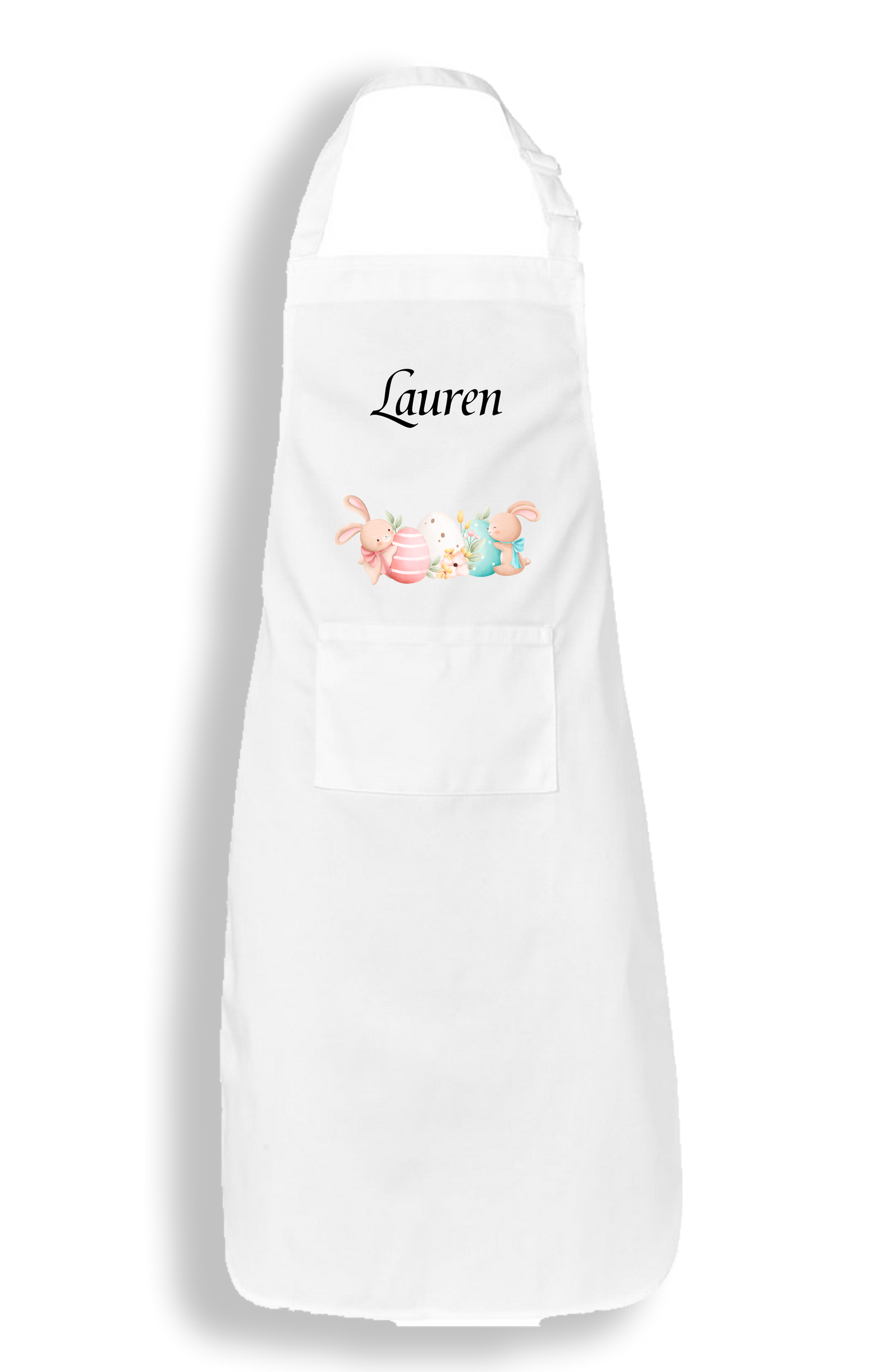 Personalised Easter apron with bunnies