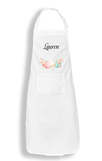Personalised Easter apron with bunnies