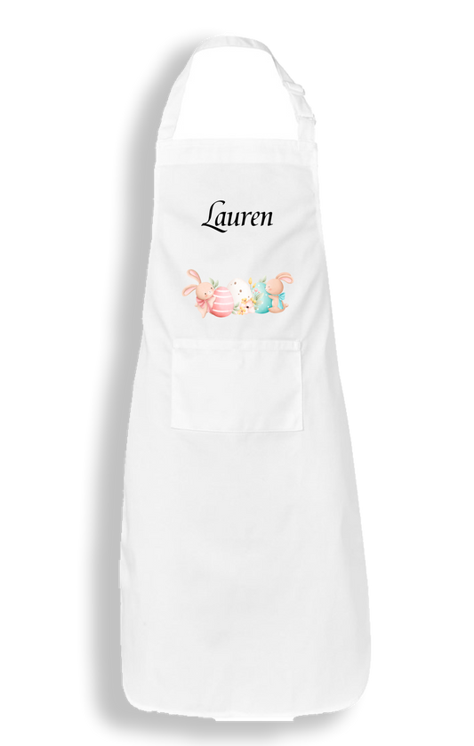 Personalised Easter apron with bunnies