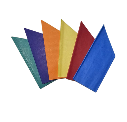 Christmas tissue-paper crowns - folded
