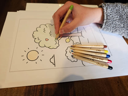 Colouring in with seed-pencils