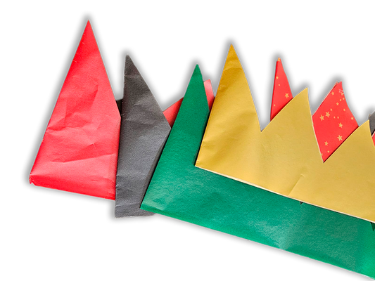 Tissue paper Christmas crown