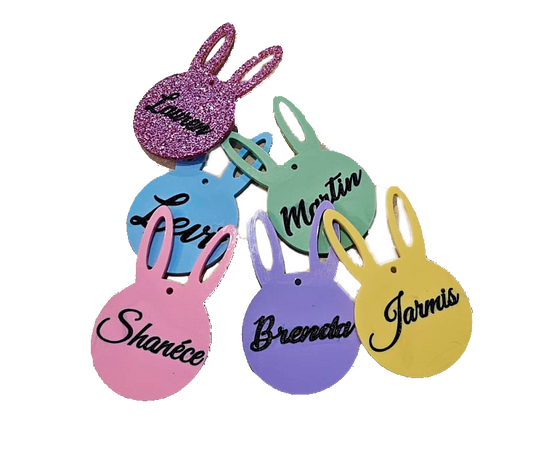 Easter bunny name tag - personalised