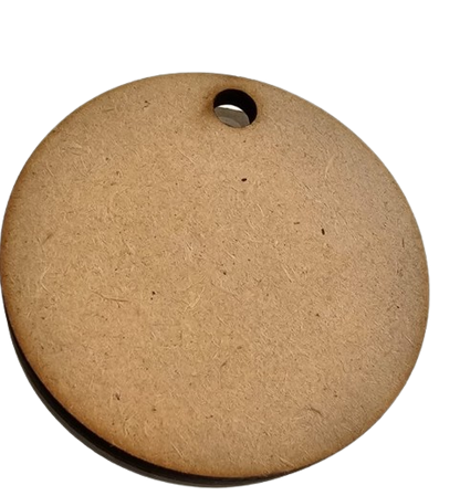 MDF keyring/tag 5cm with hole