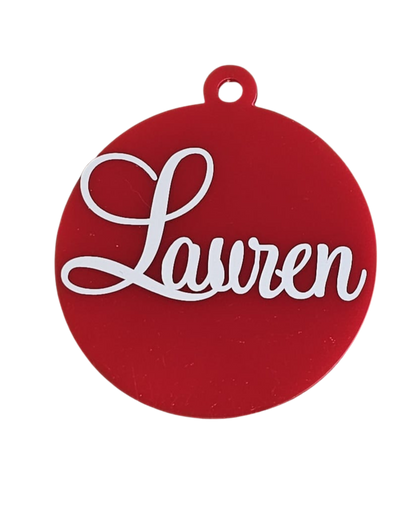 Bauble disk personalised. Plain