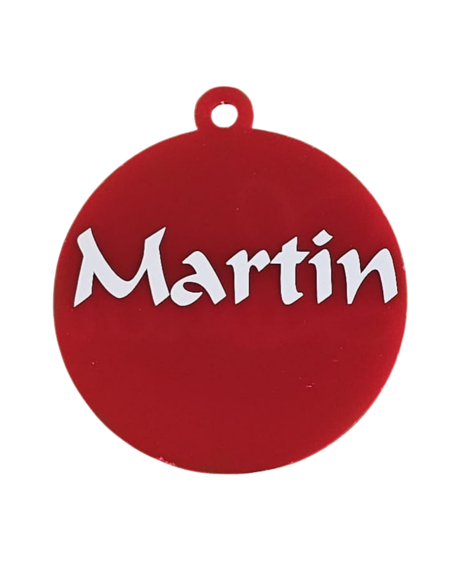 Bauble disk personalised. Name only