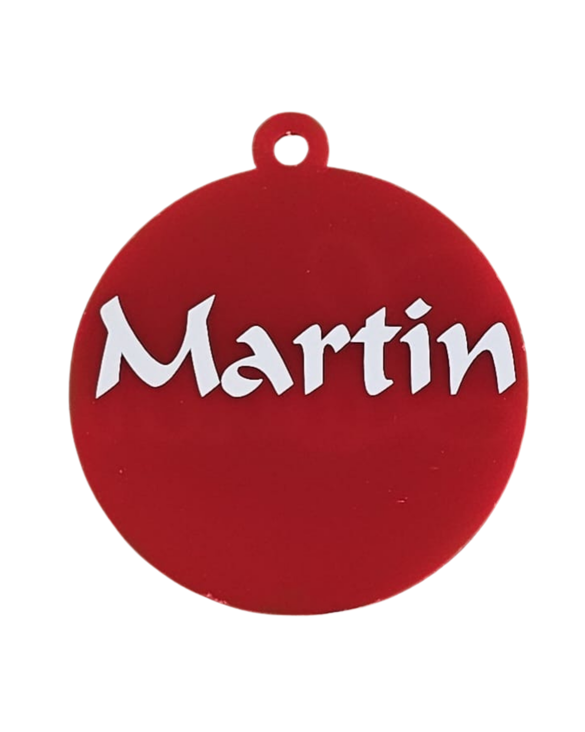 Bauble disk personalised. Name only