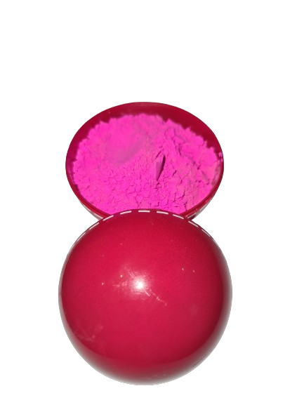 Gender reveal cricket ball with pink powder