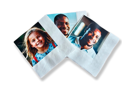 Personalised cocktail serviettes with full colour photos