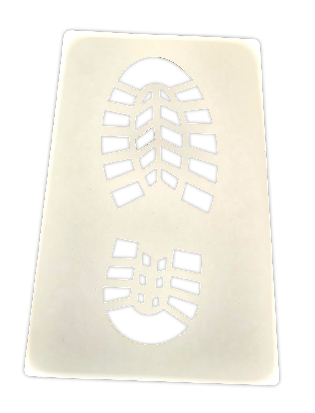 Santa boot print stencil. Left or right