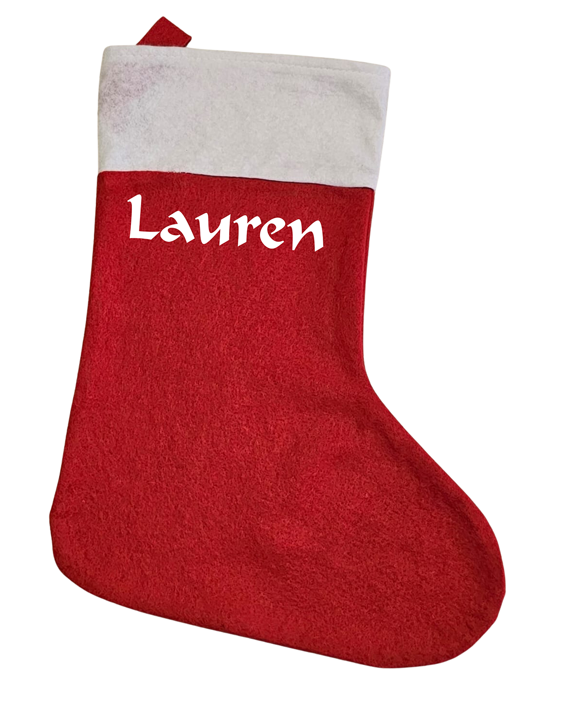 Personalised Christmas stocking. Cost effective
