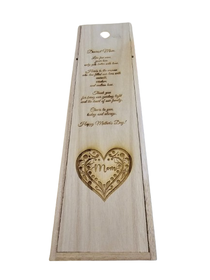 Personalised wine box for Mother's Day