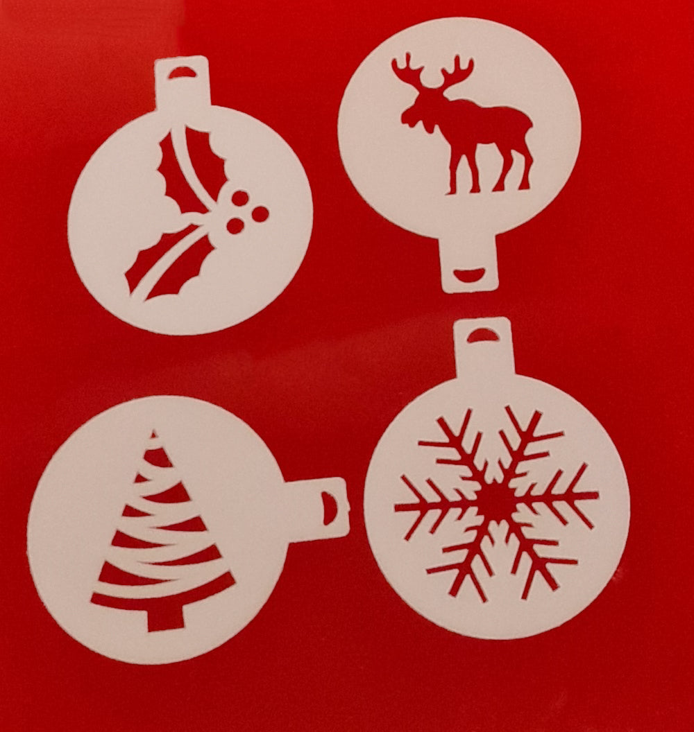 Christmas stencils for coffe/Cappuccino/cakes