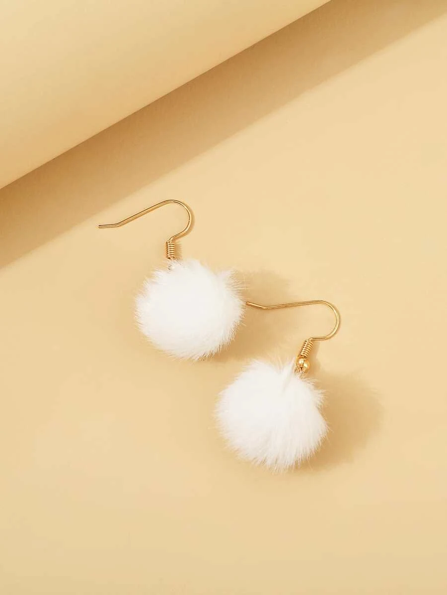 Christmas pom-pom earrings