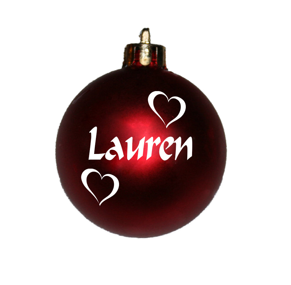 Baubles 80mm - RED. PERSONALISED
