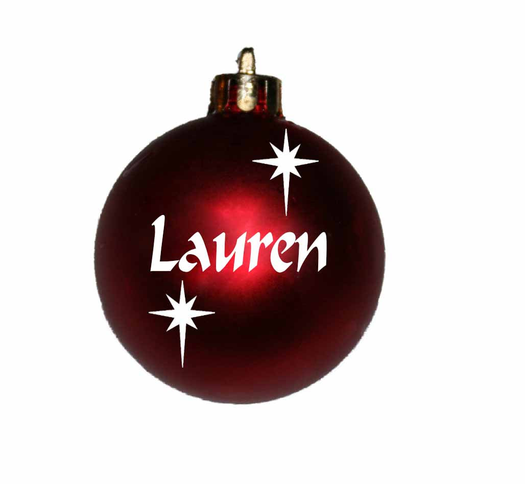 Personalised bauble with Stars