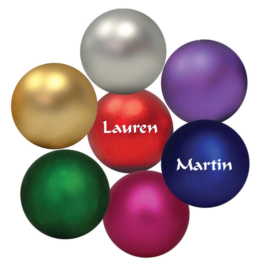 Personalised baubles - various colours