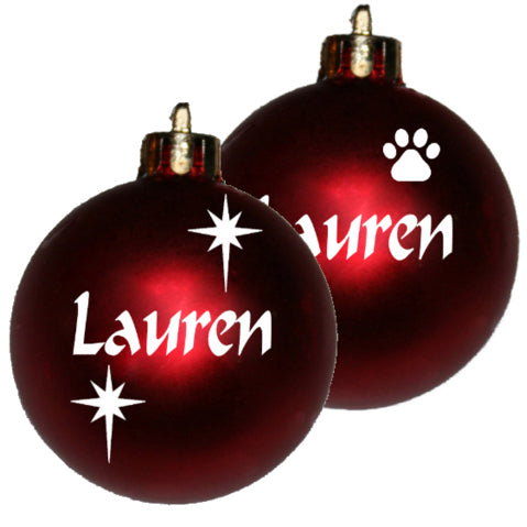 Stars and paws bauble decor