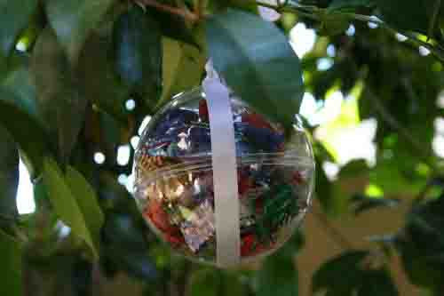 Plastic ball ornament