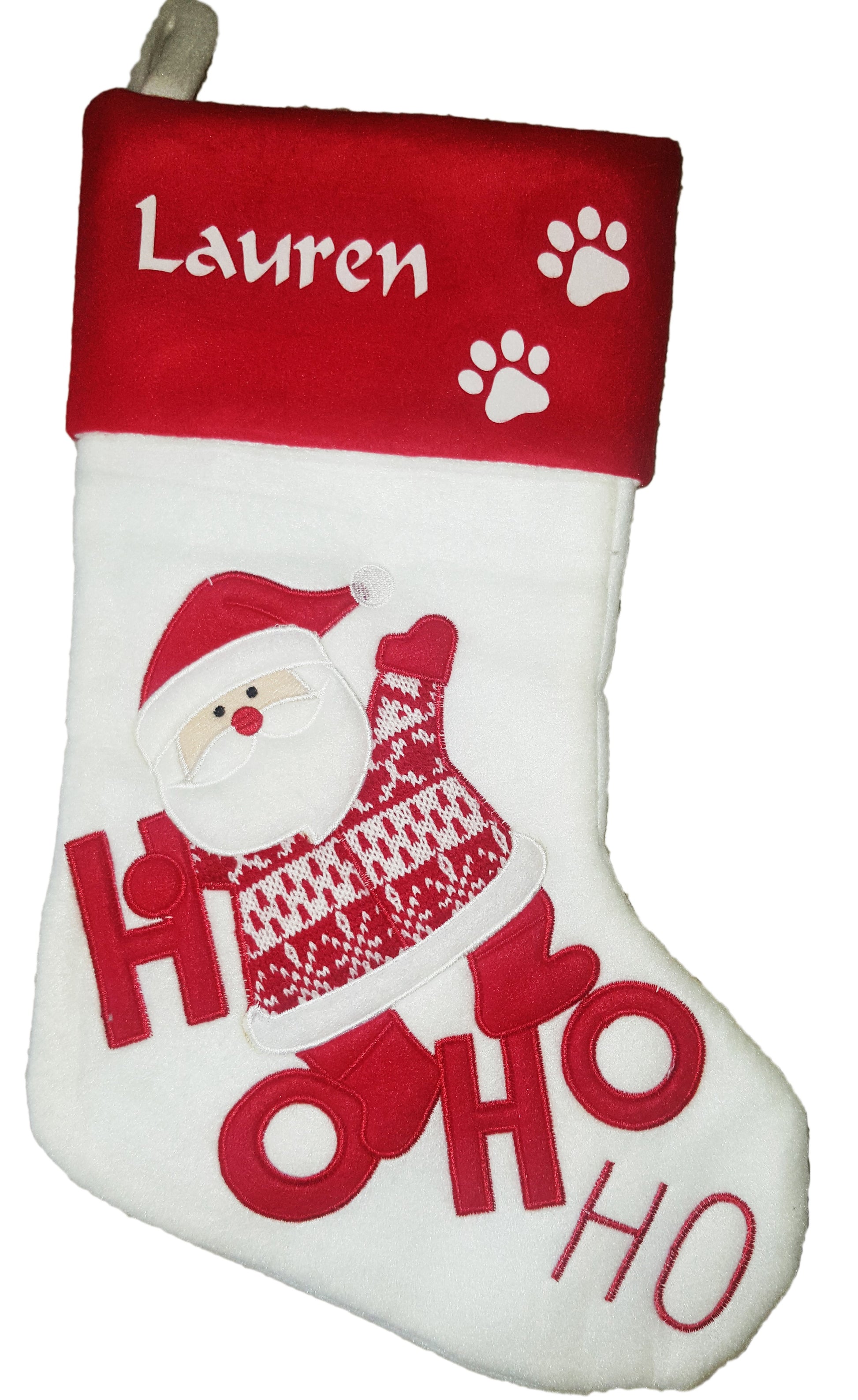 Personalised Christmas stocking - HO HO. The CPS Warehouse