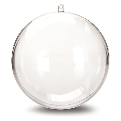 Clear plastic balls. Clear baubles