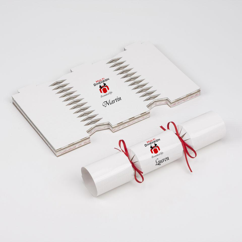 Christmas crackers branded. Logo and name