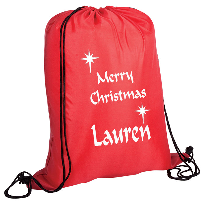 Personalised Christmas Drawstring bag
