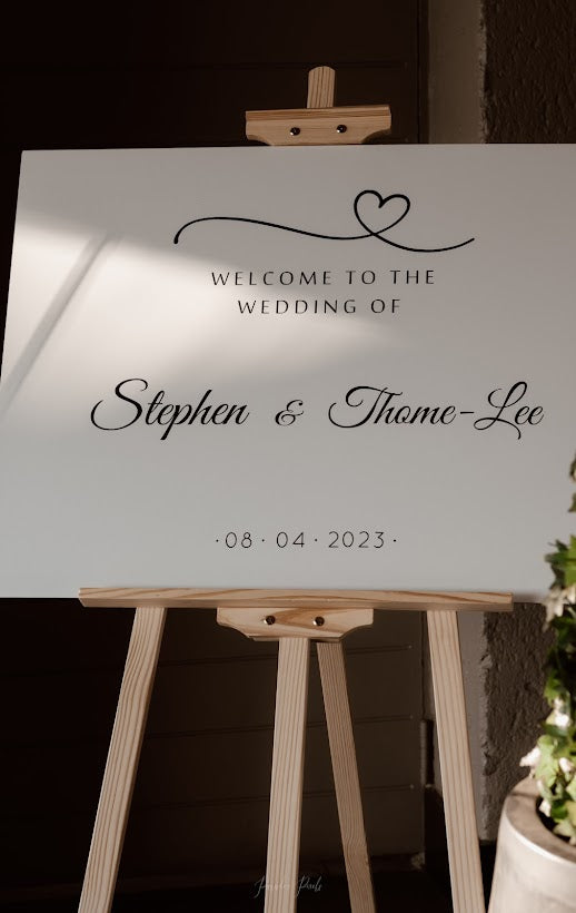 Wedding welcome board